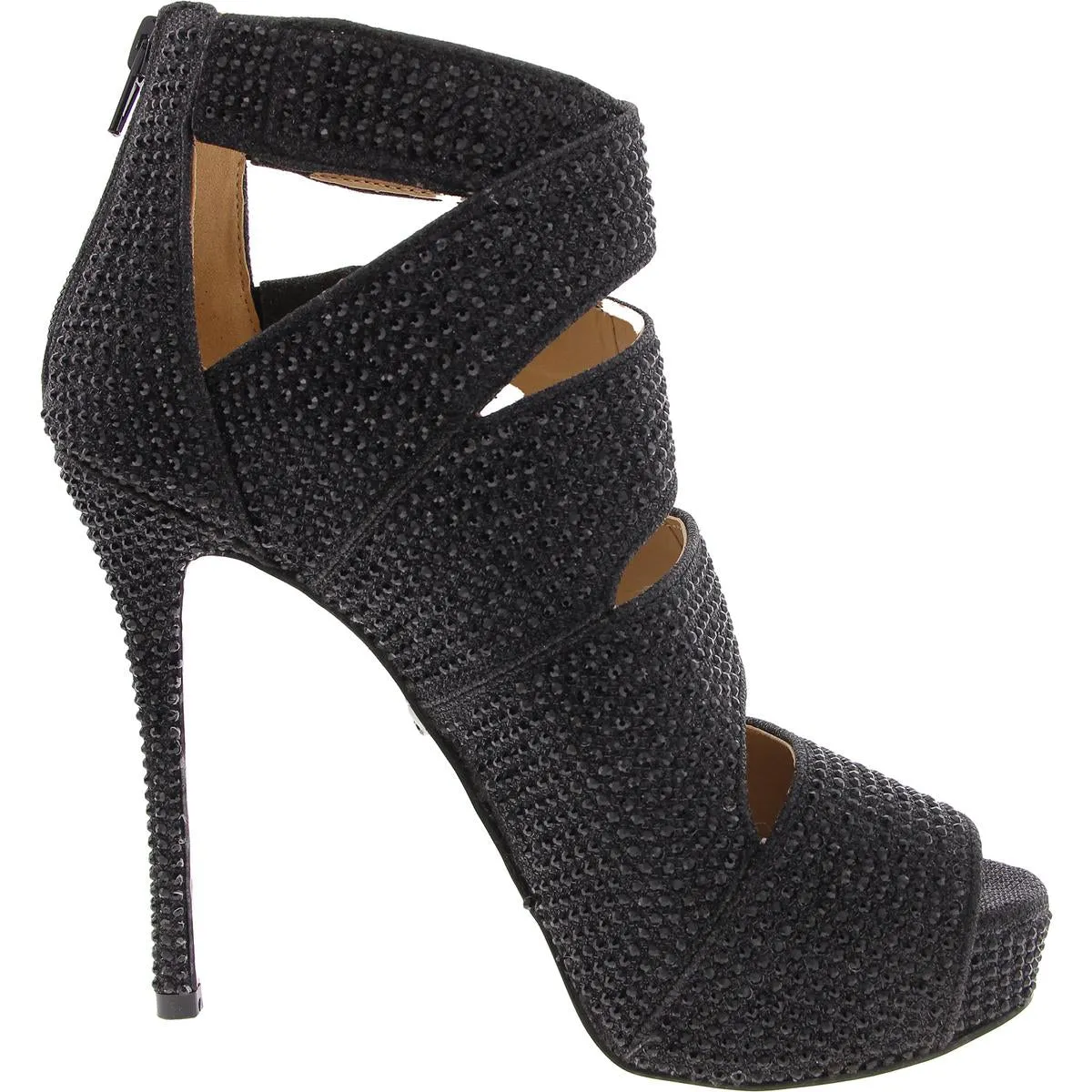 LANA Womens Jeweled Manmade Lace-Up Heels