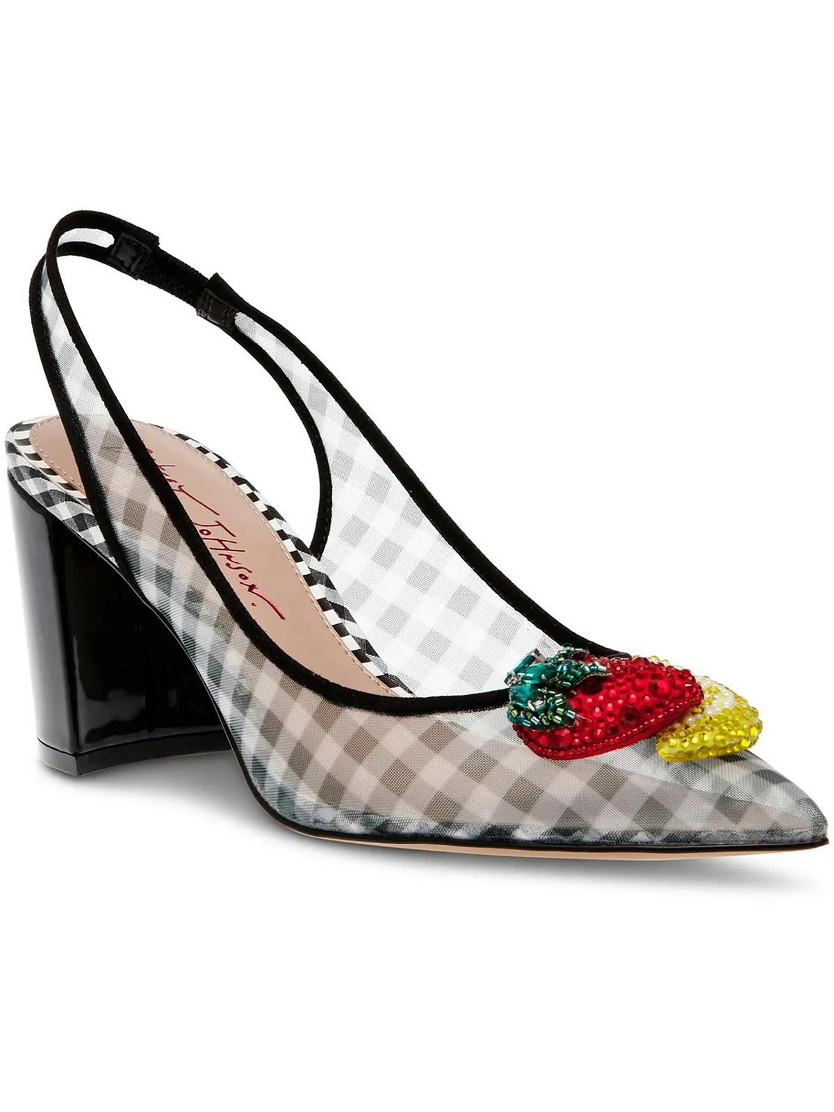 Laney Womens Pointed Toe Block Heel Slingback Sandals