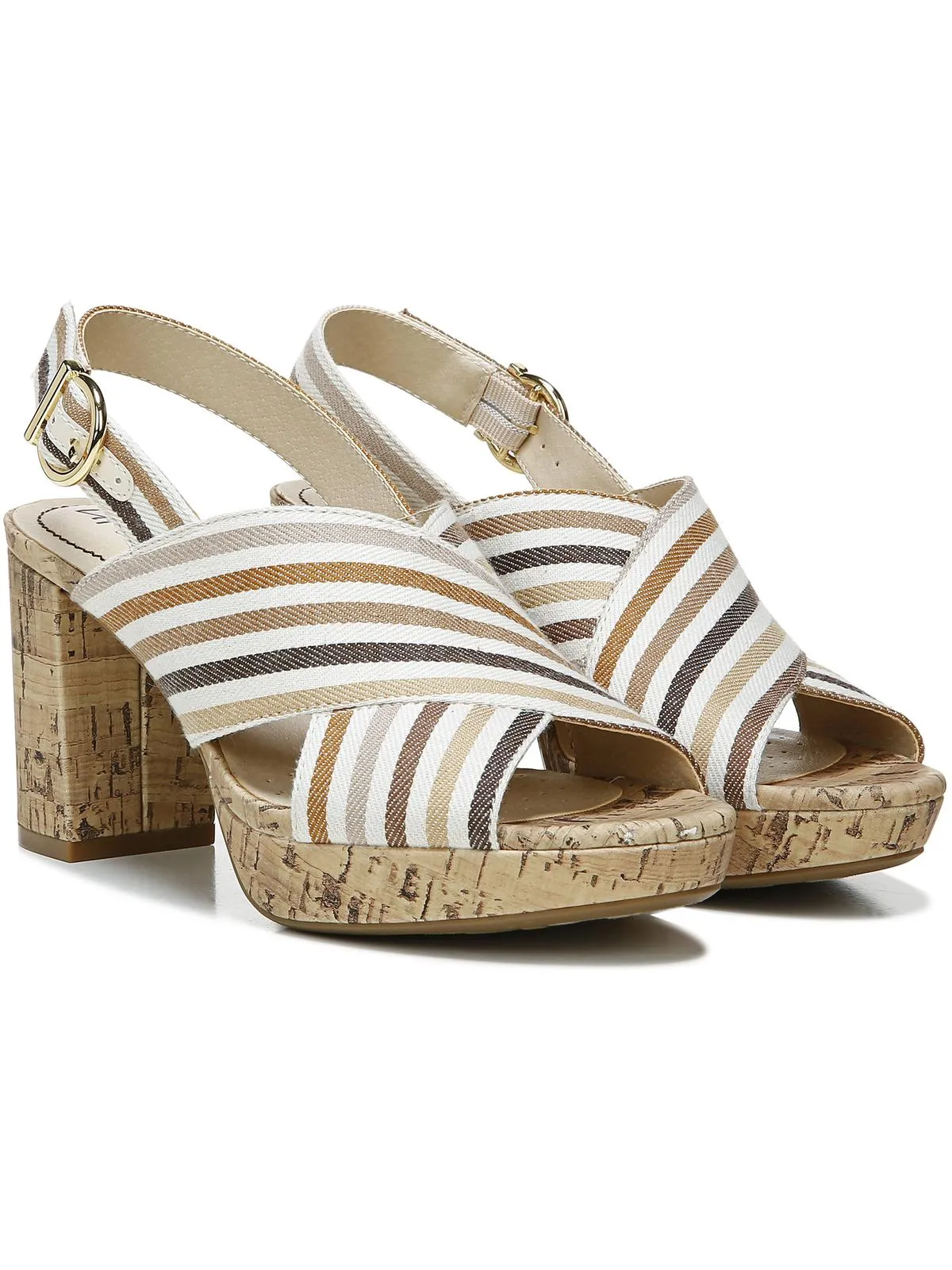 Lara Womens Padded Insole Canvas Platform Sandals