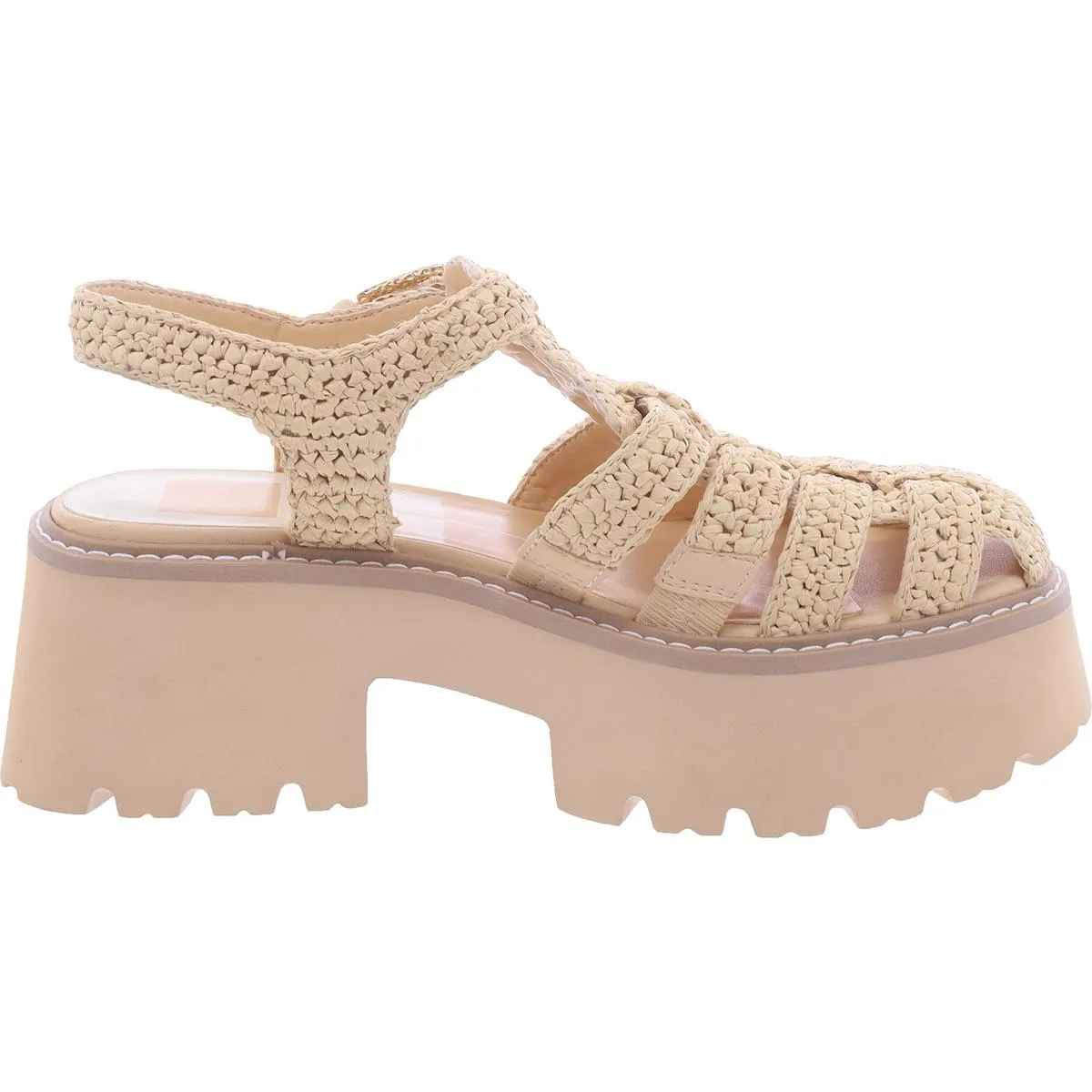 Lasly Womens Ankle Strap Lug Sole Fisherman Sandals