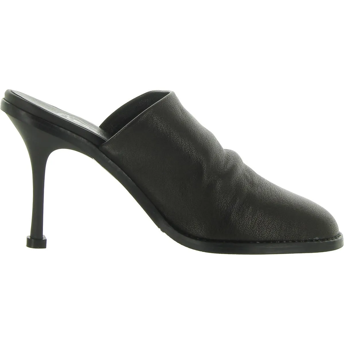 LEILA Womens Leather Slip On Mules