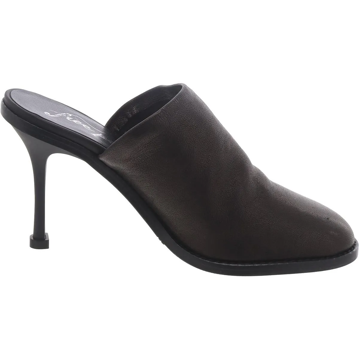 LEILA Womens Leather Slip On Mules