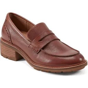 Lindy Womens Solid Leather Loafers