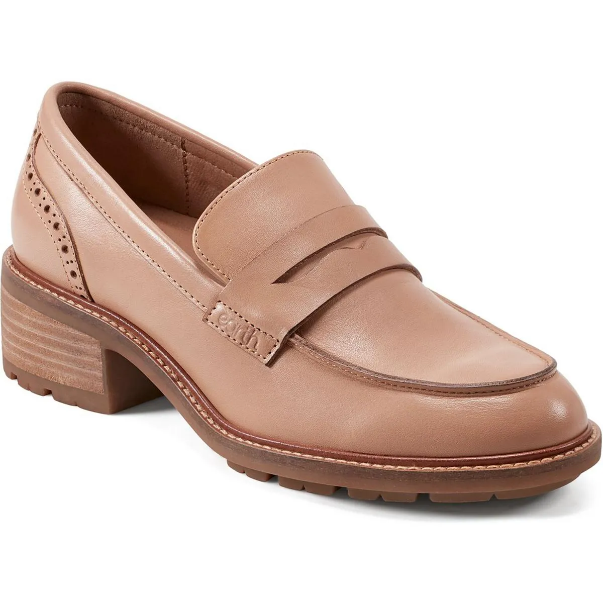 Lindy Womens Solid Leather Loafers