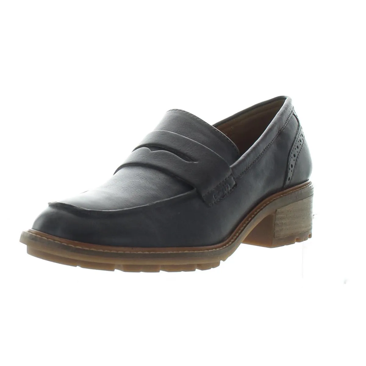 Lindy Womens Solid Leather Loafers