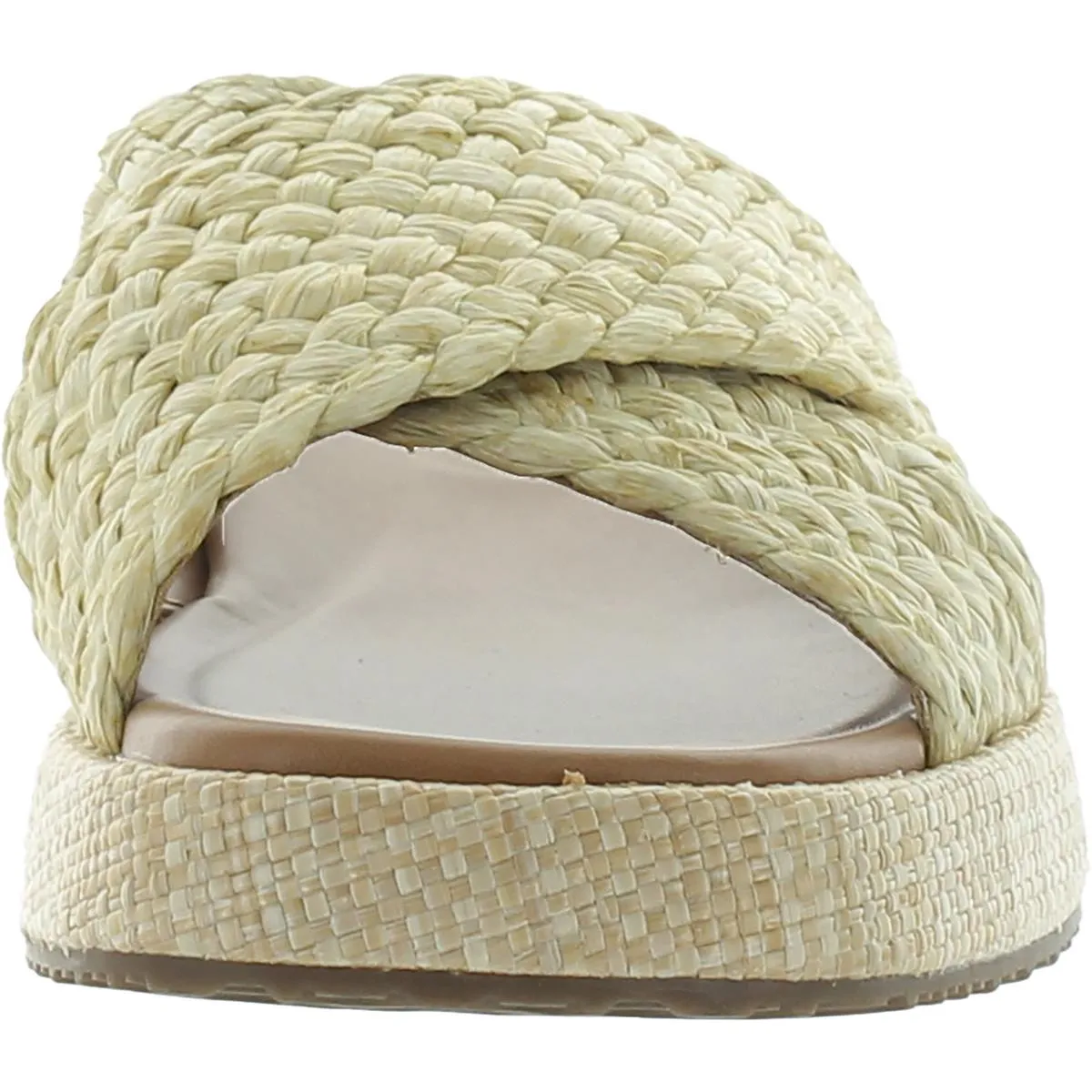 Linzi 12 Womens Woven Raffia Slide Sandals