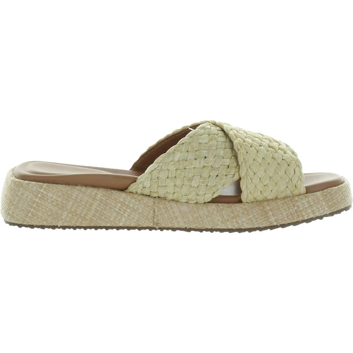 Linzi 12 Womens Woven Raffia Slide Sandals