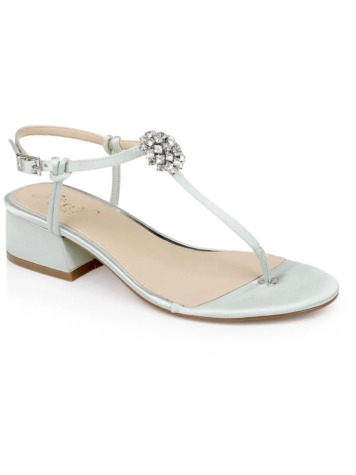 Lizette Womens Glitter Ankle Strap Heels