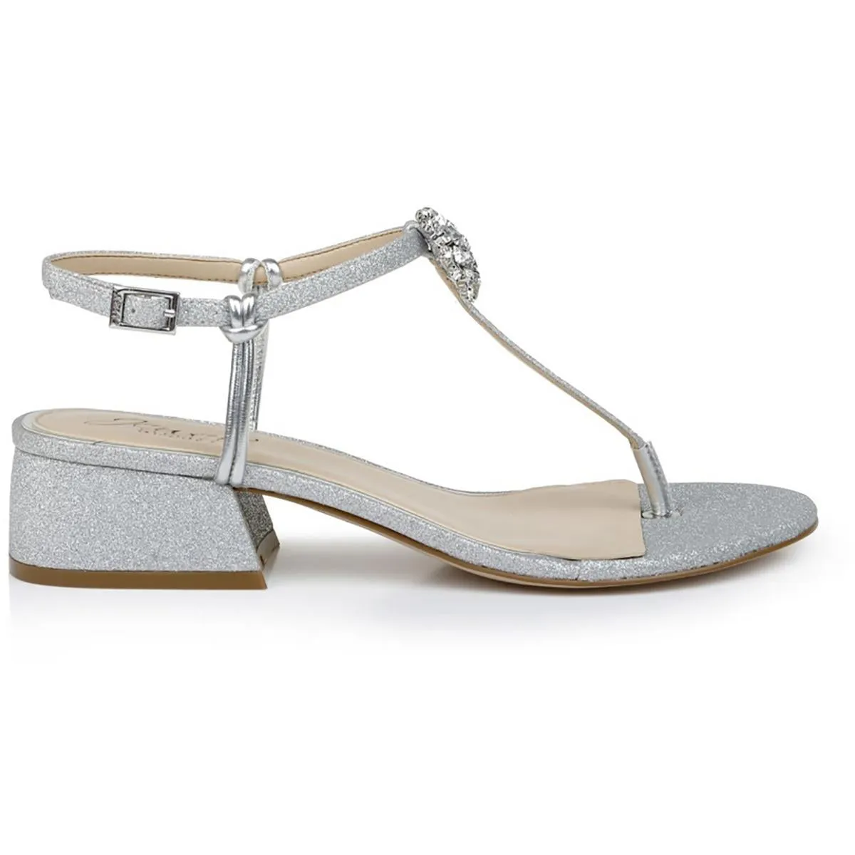 Lizette Womens Glitter Ankle Strap Heels