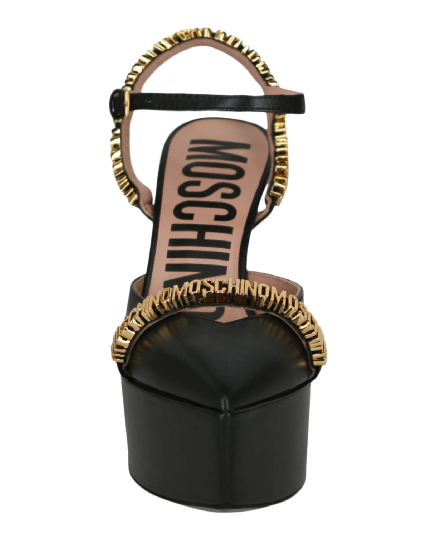 Logo Lettering Ankle Strap Pumps