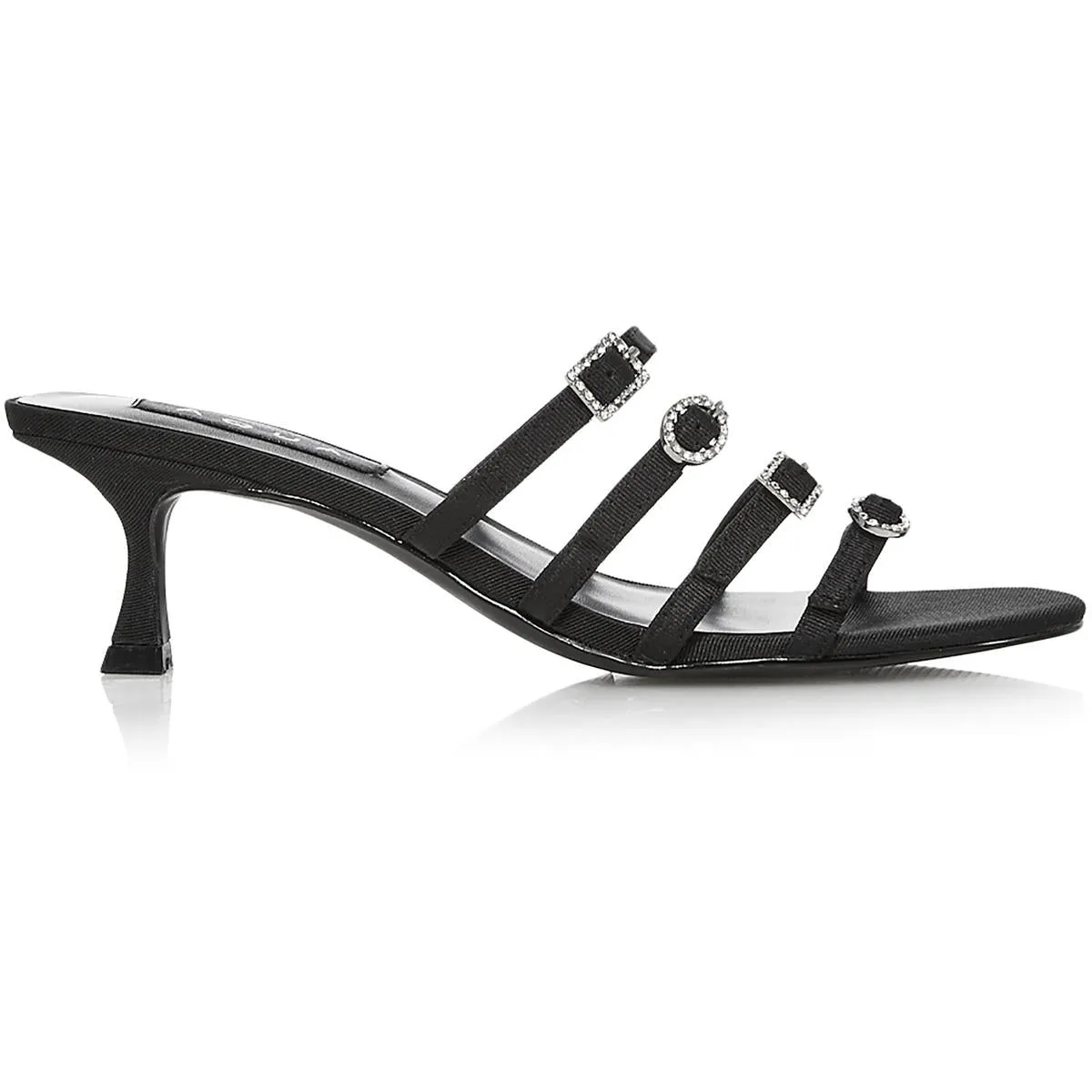 Luis Womens Faux Leather Slip On Strappy Sandals