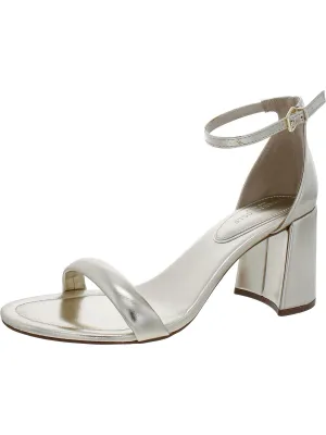 Luisa Womens Faux Leather Open Toe Pumps