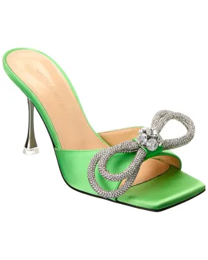 Mach & Mach Double Bow Square Satin Mule