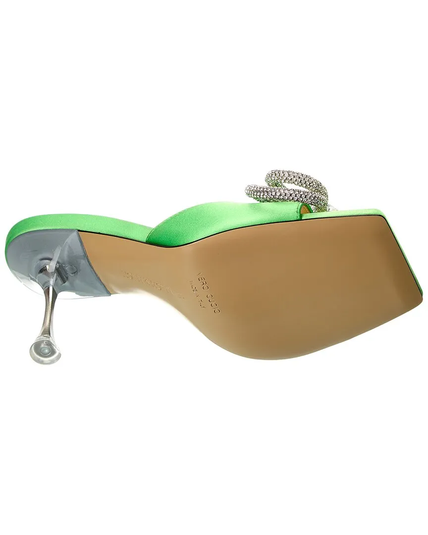 Mach & Mach Double Bow Square Satin Mule
