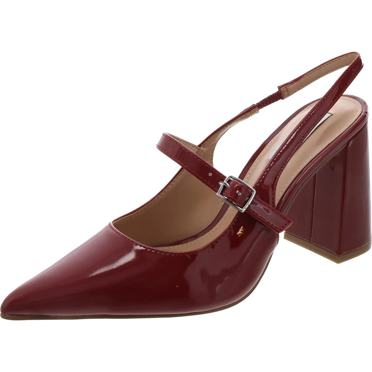 Maegan Womens Buckle Slingback Heels
