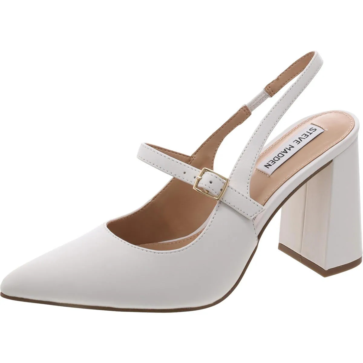 Maegan Womens Buckle Slingback Heels