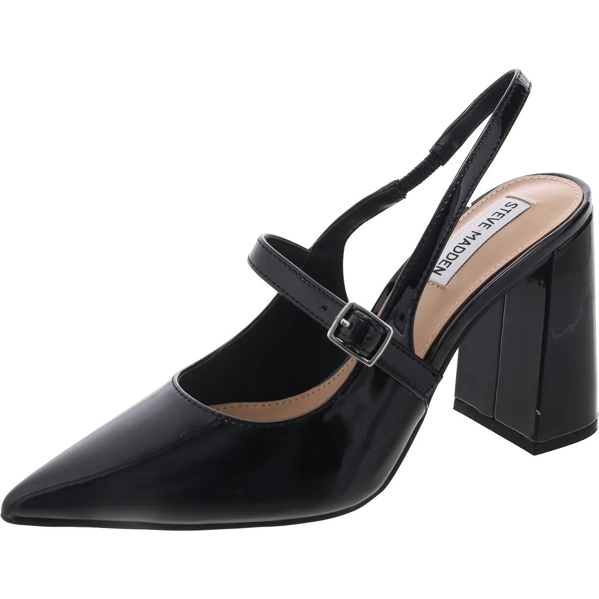 Maegan Womens Buckle Slingback Heels