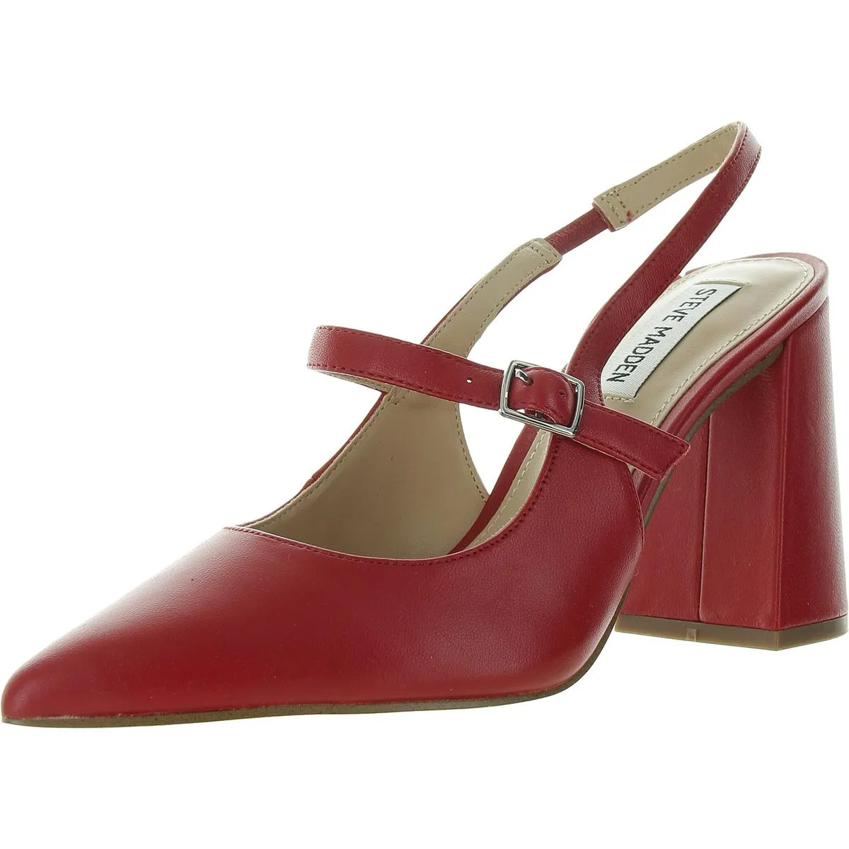 Maegan Womens Buckle Slingback Heels