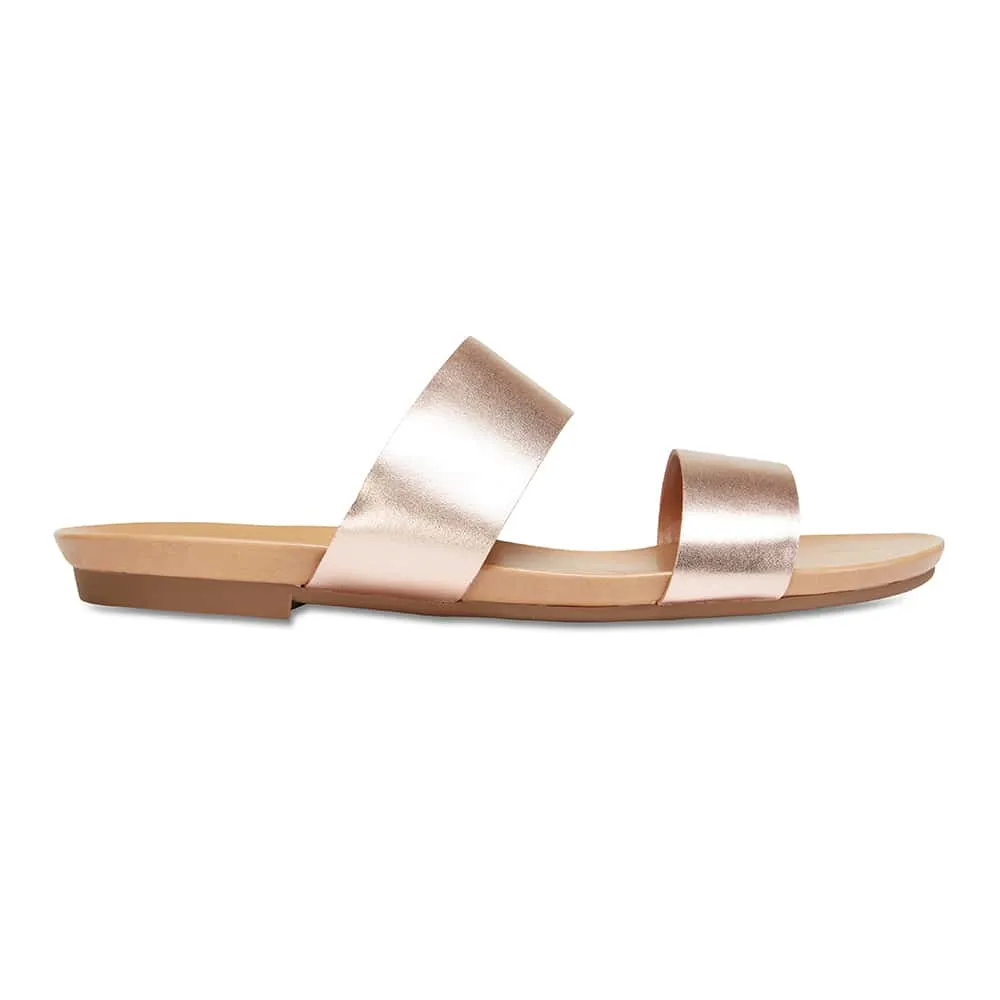 Malibu Sandal in Rose Gold Leather