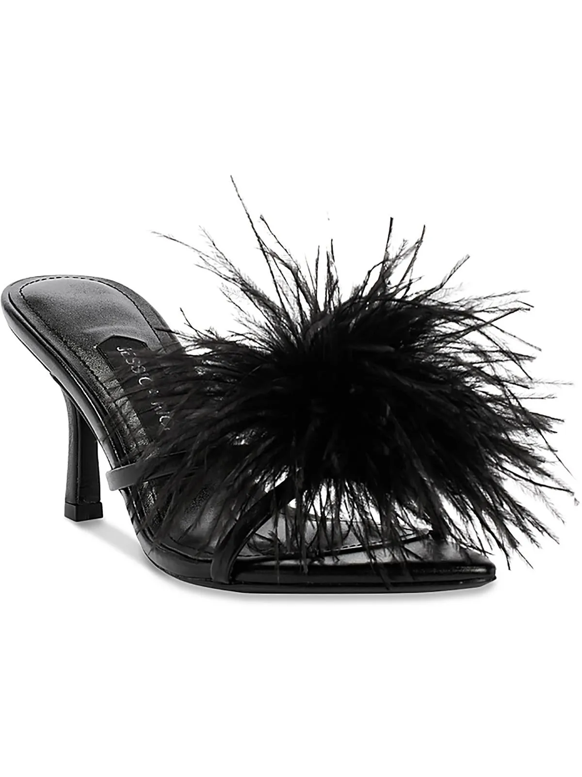 MALINA Womens Pointed toe Feather Heels