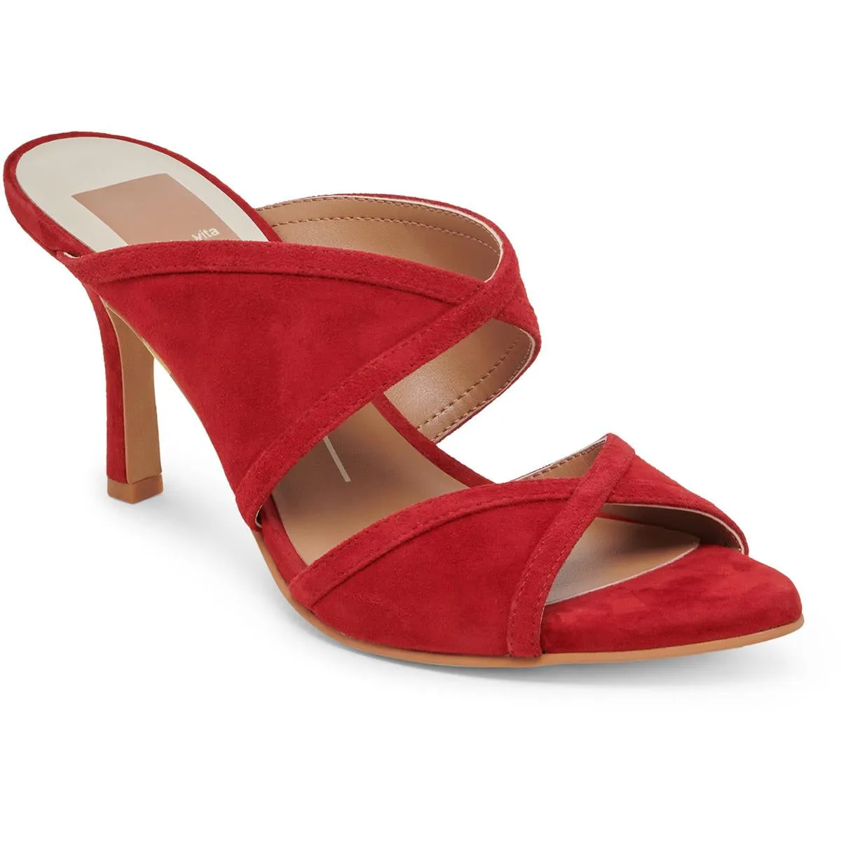 Mandel Womens Solid Suede Heels