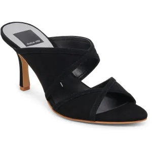 Mandel Womens Solid Suede Heels