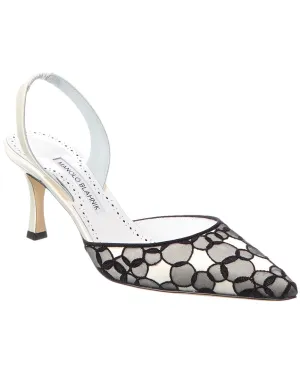 Manolo Blahnik Carolyne 70 Satin Slingback Pump