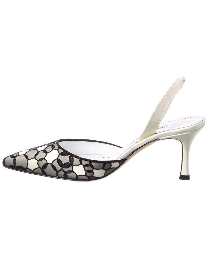Manolo Blahnik Carolyne 70 Satin Slingback Pump