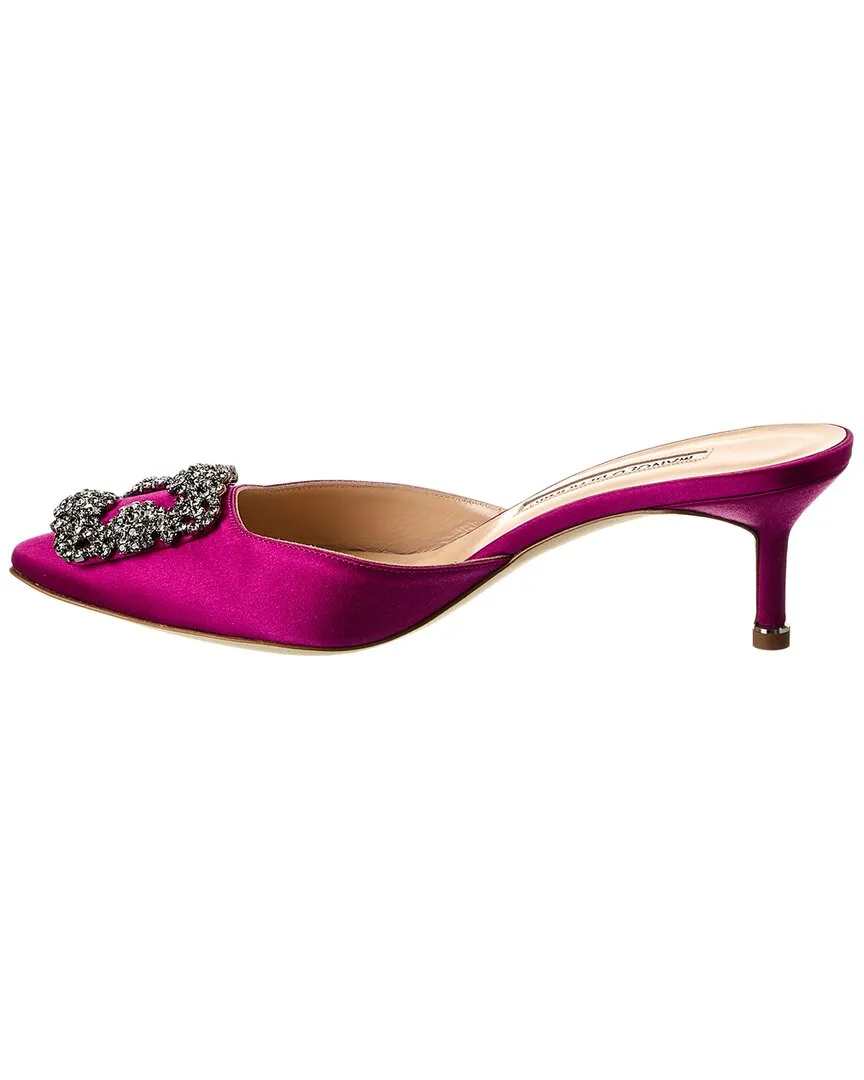 Manolo Blahnik Hangisimu 50 Satin Mule