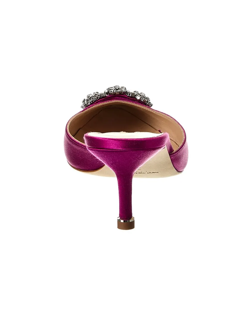 Manolo Blahnik Hangisimu 50 Satin Mule