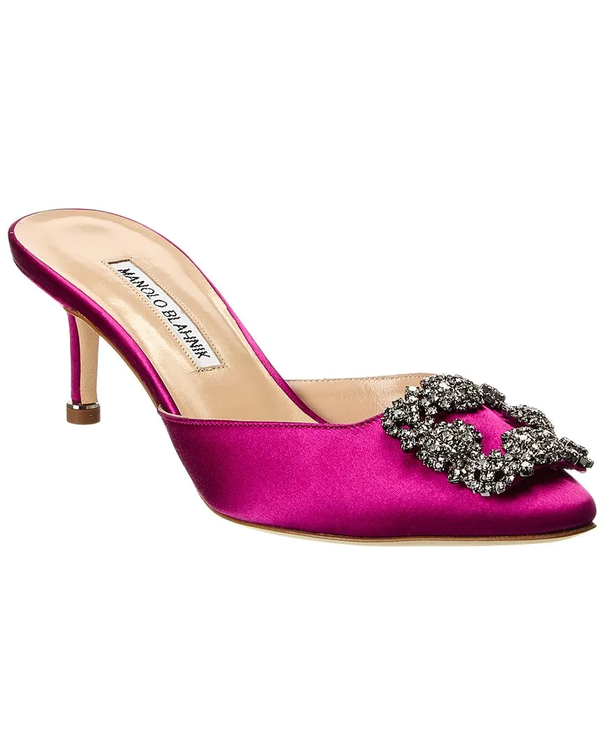 Manolo Blahnik Hangisimu 50 Satin Mule