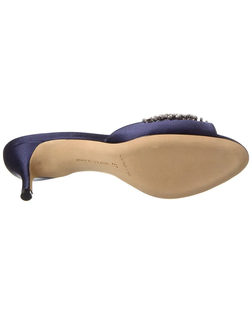 Manolo Blahnik Lumada 50 Satin Mule