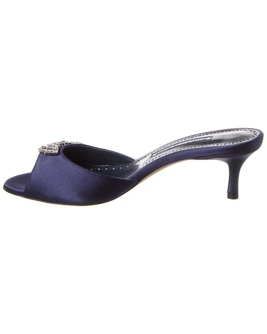 Manolo Blahnik Lumada 50 Satin Mule