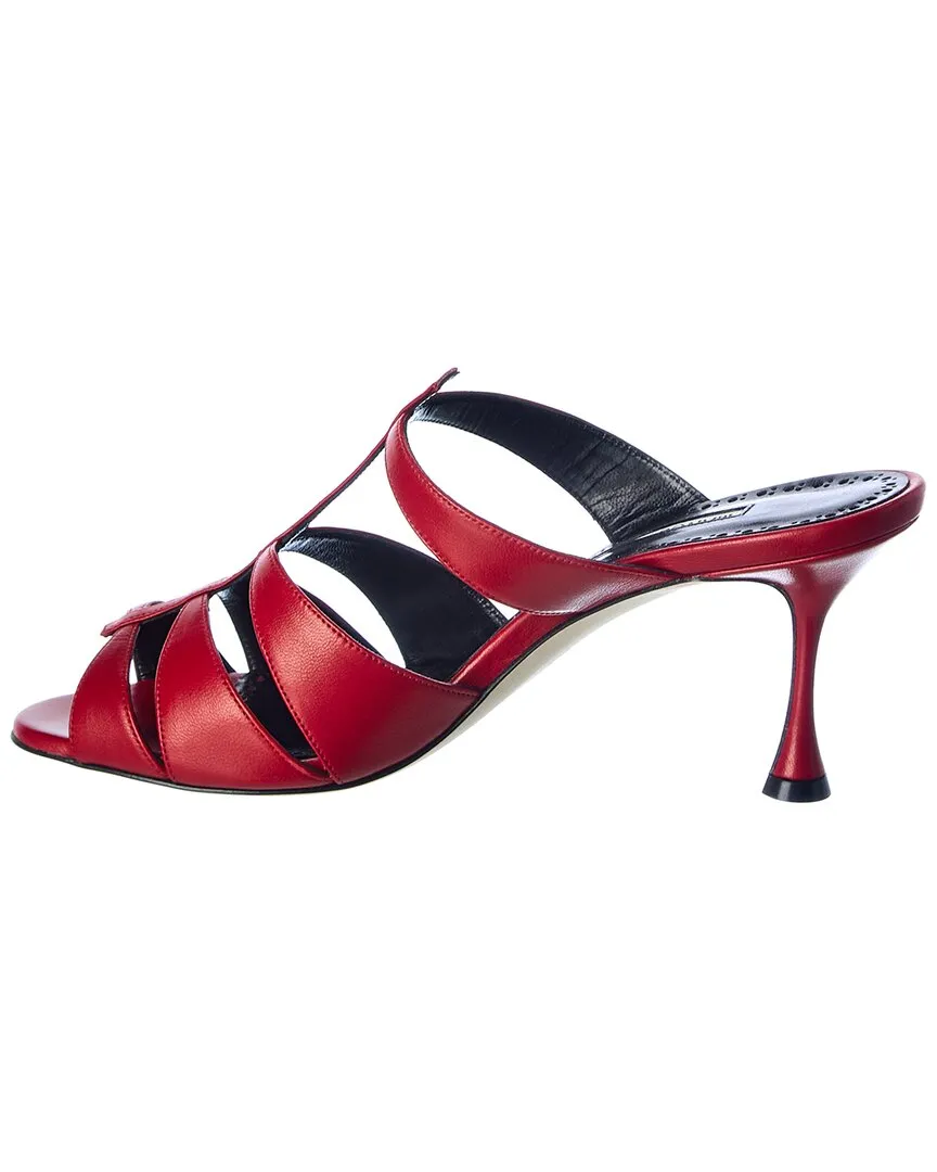Manolo Blahnik Nooramu 70 Leather Sandal
