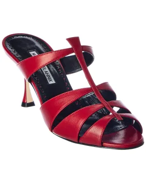 Manolo Blahnik Nooramu 70 Leather Sandal
