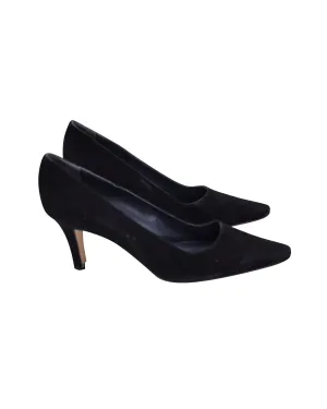 Manolo Blahnik Pointed-Toe Pumps in Black Suede