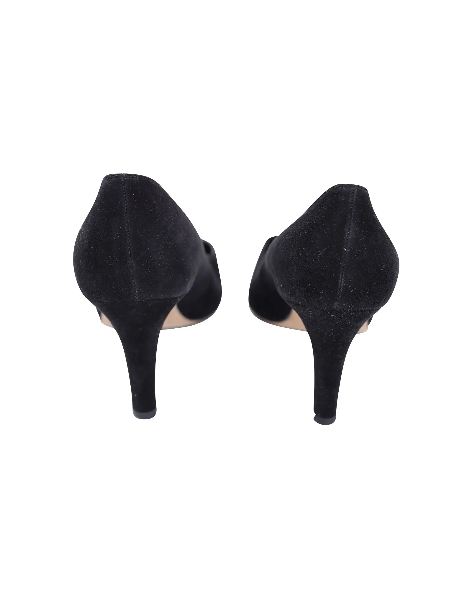 Manolo Blahnik Pointed-Toe Pumps in Black Suede