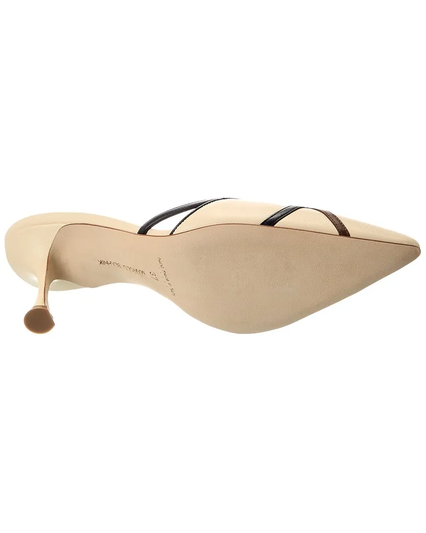 Manolo Blahnik Ragheb 70 Leather Mule