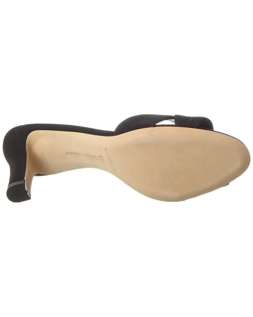 Manolo Blahnik Siemu 70 Suede Mule