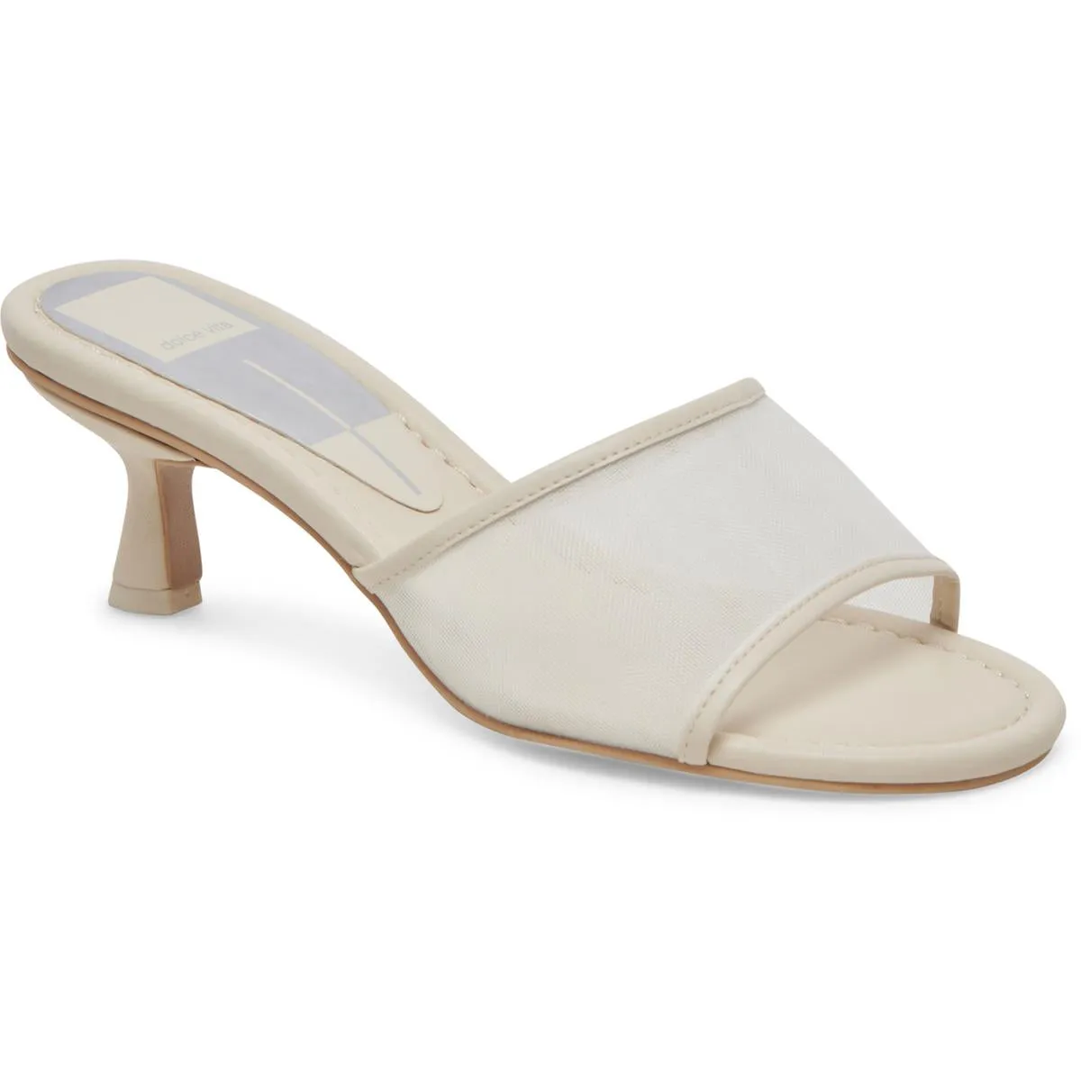 Meeza Womens Solid Mesh Heels