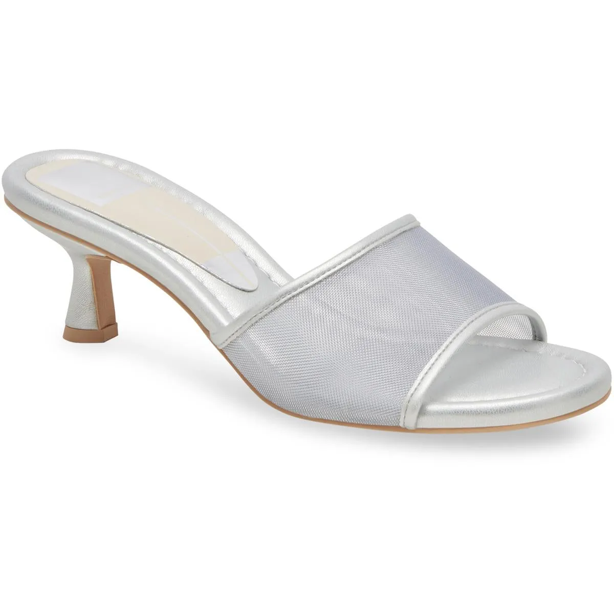 Meeza Womens Solid Mesh Heels