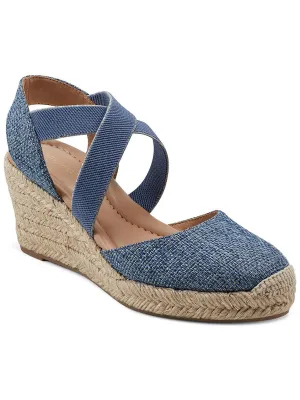 MEZA 2 Womens Cushioned Footbed Laceless Wedge Sandals