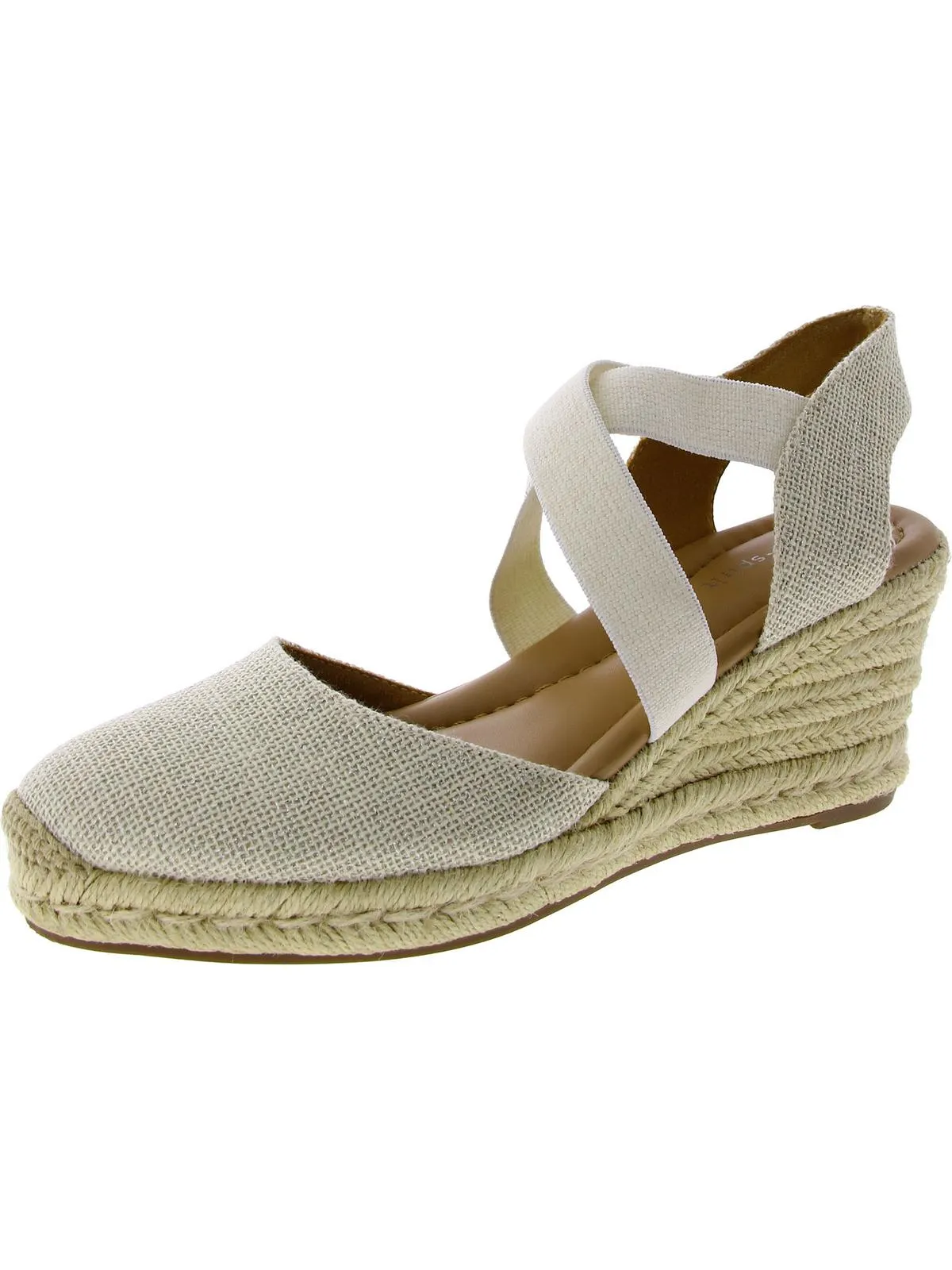 MEZA 2 Womens Cushioned Footbed Laceless Wedge Sandals
