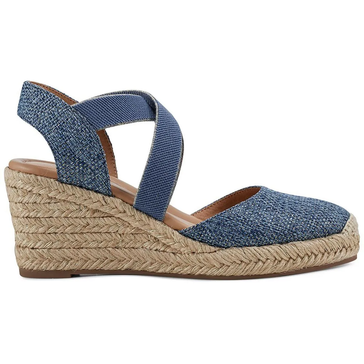 MEZA 2 Womens Cushioned Footbed Laceless Wedge Sandals