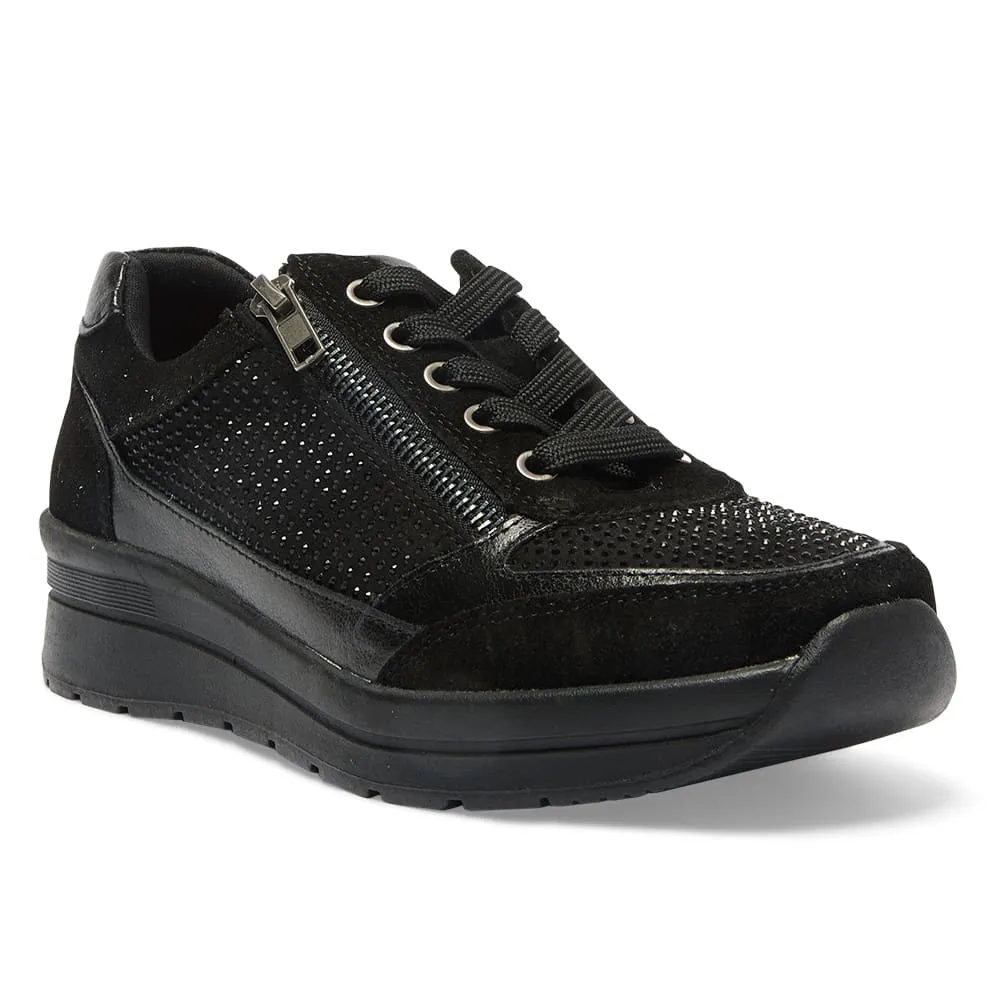 Miami Sneaker in Black Multi Leather