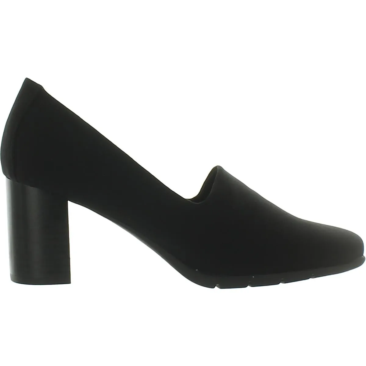MIDNIGHT Womens Textile Manmade Block Heels