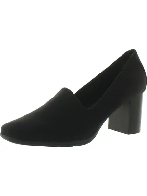 MIDNIGHT Womens Textile Manmade Block Heels