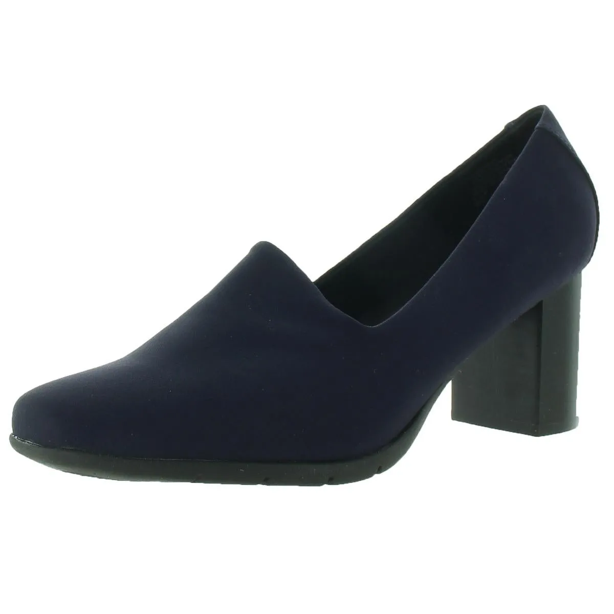 MIDNIGHT Womens Textile Manmade Block Heels