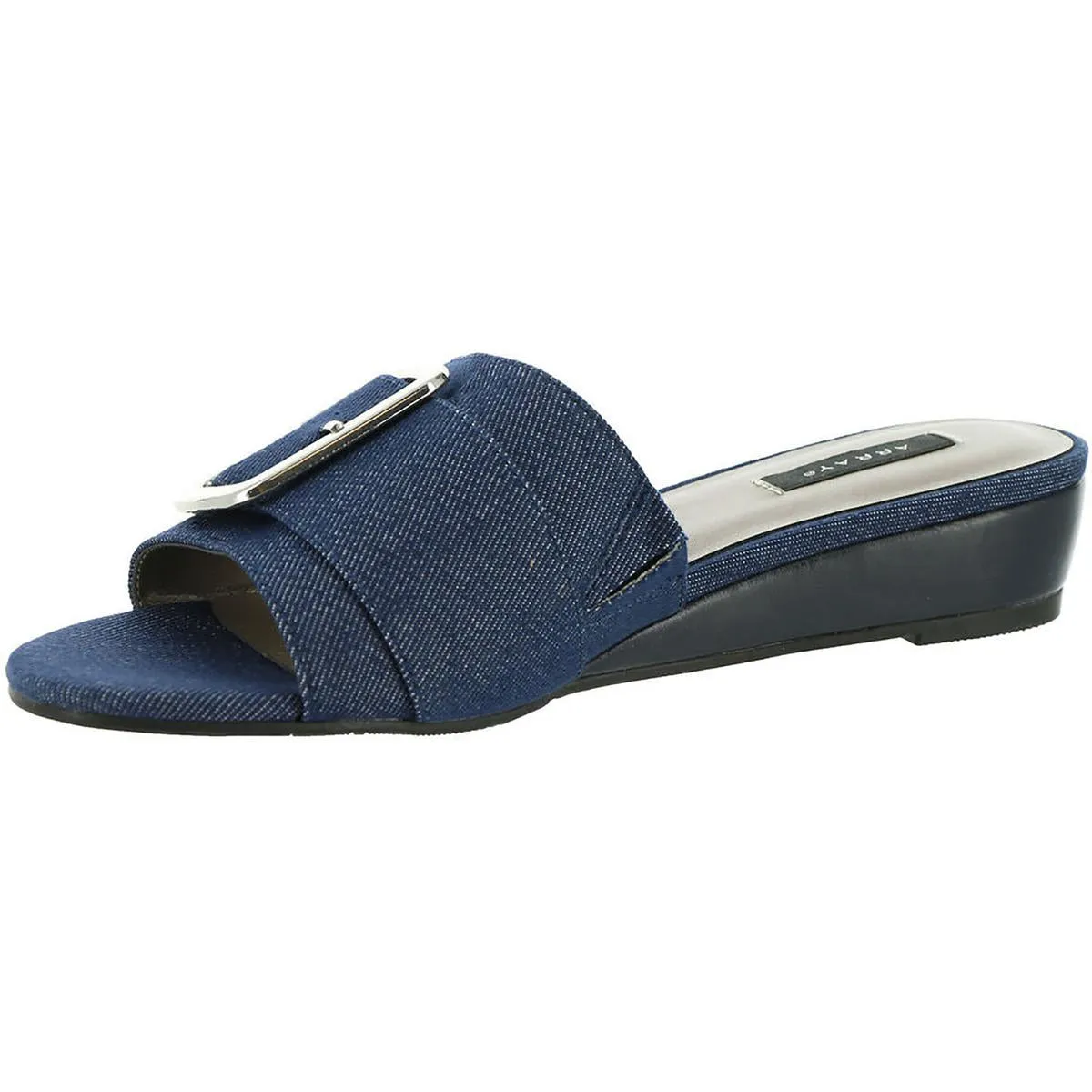 Milan Womens Leather Slip On Slide Sandals