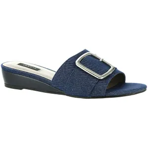 Milan Womens Leather Slip On Slide Sandals